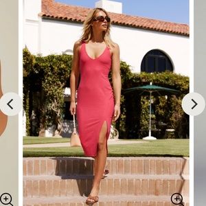 Beyond Yoga Pink Midi Dress